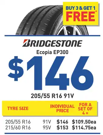 Bob Jane T-Marts Tyre - bridgestone ecopia ep300 offer