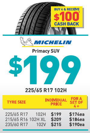Bob Jane T-Marts Tyre - michelin primacy suv offer