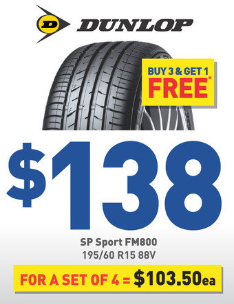 Bob Jane T-Marts Tyre - dunlop sp sport fm800 offer