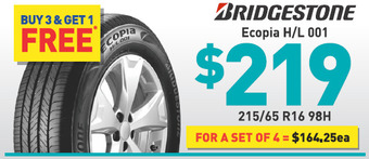 Bob Jane T-Marts Tyre - bridgestone ecopia h/l 001 offer