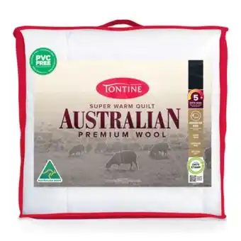 Harris Scarfe Tontine 500gsm superwarm australian premium wool quilt qb offer