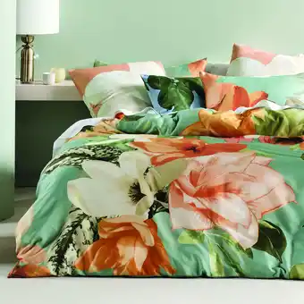 Harris Scarfe Linen house shakira cotton quilt cover set qb offer