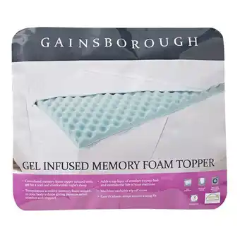 Harris Scarfe Gainsborough gel infused memory foam topper qb offer