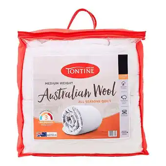 Harris Scarfe Tontine 300gsm australian washable wool quilt kb offer