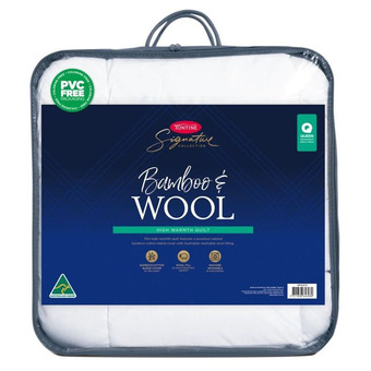 Harris Scarfe Tontine 400gsm bamboo & australian wool quilt qb offer
