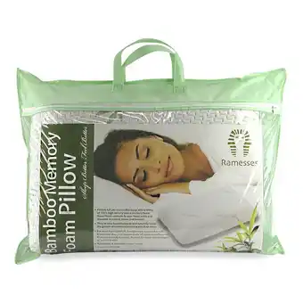 Harris Scarfe Ramesses bamboo memory foam pillow standard offer