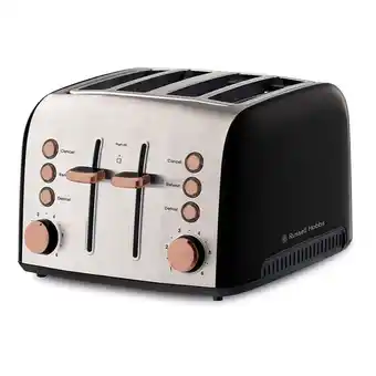 Harris Scarfe Russell hobbs brooklyn 4 slice toaster copper/ black offer