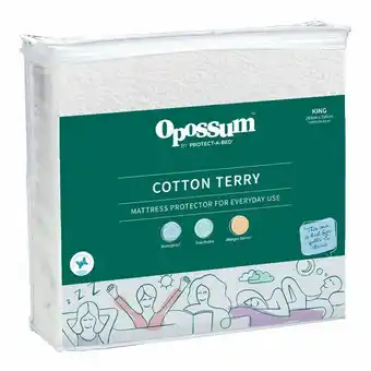 Harris Scarfe Opossum cotton terry waterproof mattress protector qb offer