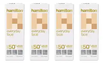 Hamilton sunscreen everyday face cream spf50 75g