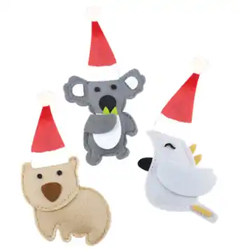 Australia Post Felt christmas decorations 4pk offer