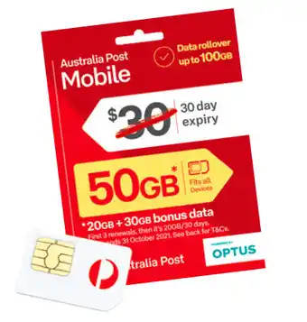Australia Post Australia post mobile - 50gb offer