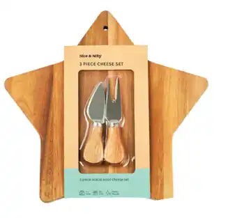 Australia Post Wooden xmas cheese board set - star offer