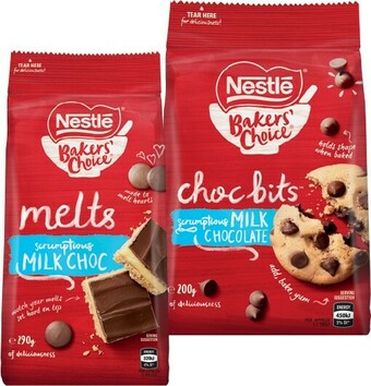 IGA Nestlé Baker's Choice Choc Bits or Melts 180-290g Selected Varieties offer