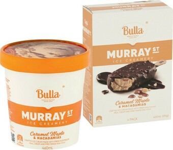 IGA Bulla Murray St Ice Creamery 460mL or 4 Pack Selected Varieties offer