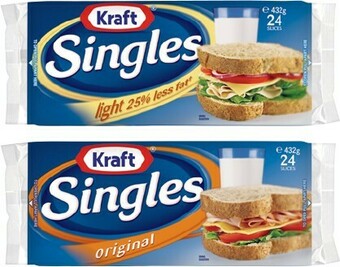 IGA Kraft Original or Light Singles 432g offer