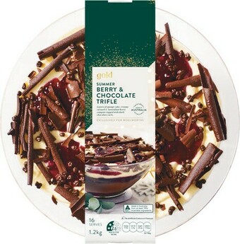 Woolworths Gold Summer Berry & Chocolate Trifle 1.2kg offer