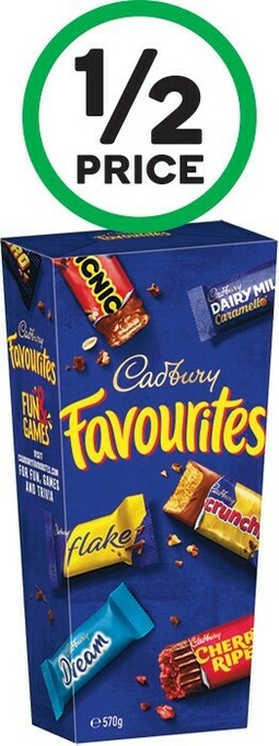 Woolworths Cadbury Favourites 570g offer