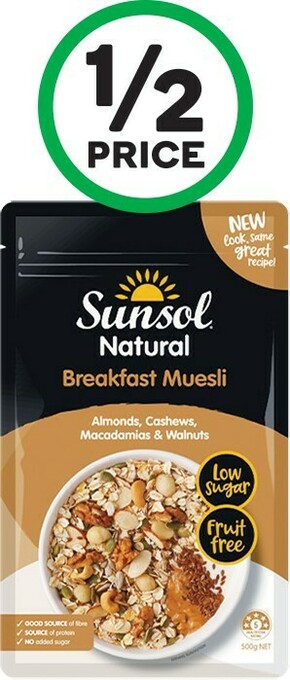 Woolworths Sunsol Muesli 500g offer