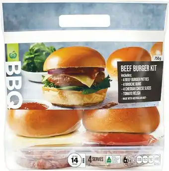 Woolworths Woolworths BBQ Burger Kit 750g – From the Meat Dept offer