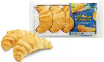 Woolworths Woolworths Plain All Butter Croissants Pk 3 or Pk 4 offer