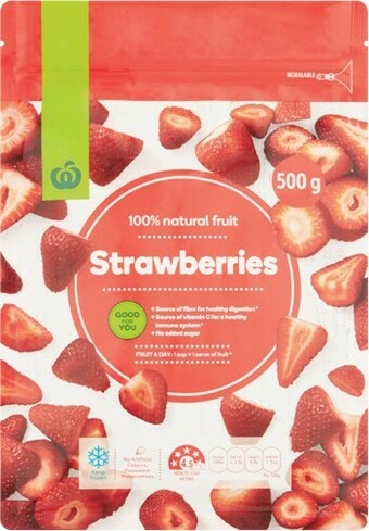 Woolworths Frozen Strawberries 500g – From the Freezer
