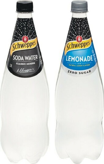 Woolworths Schweppes Traditional Soft Drinks, Mixers or Mineral Water Varieties 1.1 Litre offer