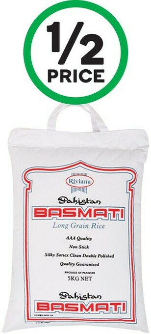 Woolworths Riviana Basmati Rice 5 kg offer