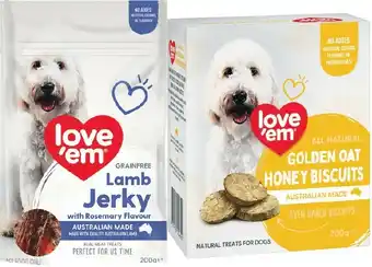 Woolworths Love‘em Jerky or Biscuits 200g offer