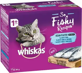 Woolworths Whiskas Oh So Wet Cat Food 12 x 85g offer