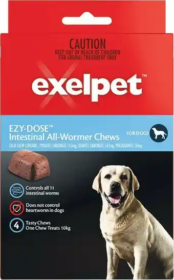 Woolworths Exelpet Ezy-dose All Wormer Pk 4 offer