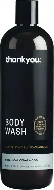 Thankyou Botanical Cedarwood Body Wash 500ml
