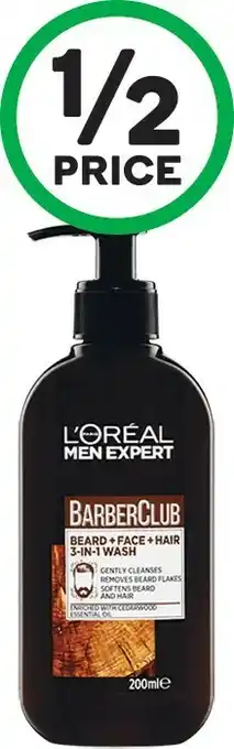 Woolworths L’Oreal Men Expert Barber Club 3 in 1 Wash 200ml offer