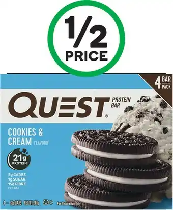 Woolworths Quest Protein Bars 240g Pk 4^ offer