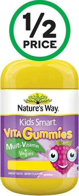 Woolworths Nature's Way Kids Smart Vita Gummies Multi-Vitamin Pk 120* offer