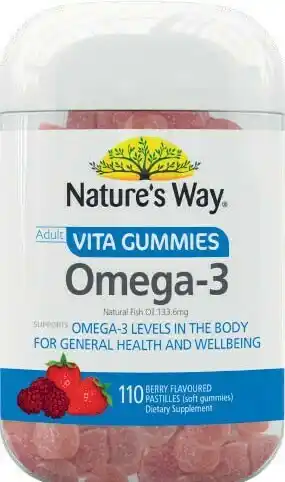 Coles Nature’s Way Adult Gummies Omega 3 Pastilles 110 Pack offer