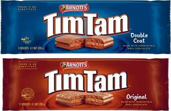 Coles Arnott's Tim Tam Chocolate Biscuits 160g-200g offer
