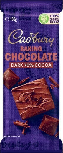 Coles Cadbury Cooking Chocolate 180g-225g offer