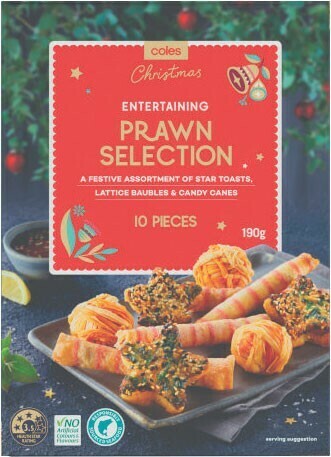 Coles Coles Prawn or Vegetable Christmas Selection Pack 190g-204g offer