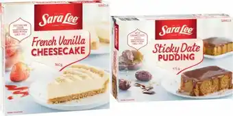 Coles Sara Lee Desserts 360g-475g offer