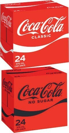 Coles Coca-Cola Soft Drink 24x375mL offer