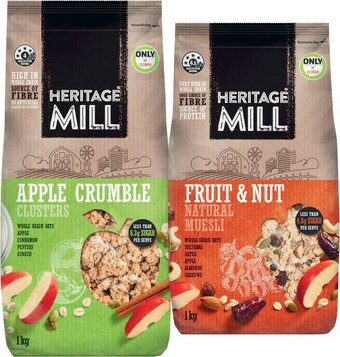 Coles Heritage Mill Muesli or Clusters 1kg offer