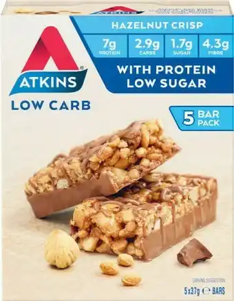 Coles Atkins Low Carb Bars 5 Pack 185g offer