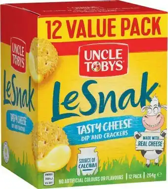 Coles Uncle Tobys Le Snak Value 12 Pack offer