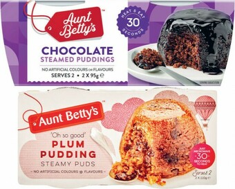 Coles Aunt Betty’s Puddings 2 Pack 190g-220g offer