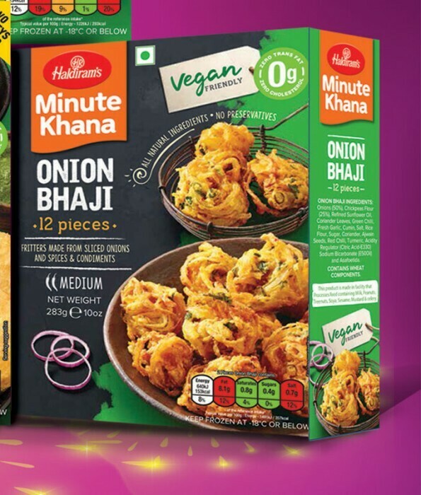 Haldirams Onion Bhaji 12 Pack 283g offer at Coles