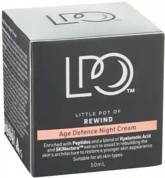 Coles LPO Rewind Age Defence Day Cream SPF15 or Night Cream 50mL offer