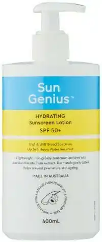 Coles Sun Genius Hydrating Sunscreen Lotion SPF50+ Pump 400mL^ offer