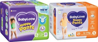 Coles BabyLove Bulk Nappy Pants 22 Pack-28 Pack offer