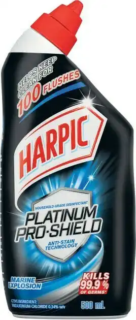 Coles Harpic Platinum Pro Shield or Eco Fresh Toilet Cleaning Liquid 500mL offer
