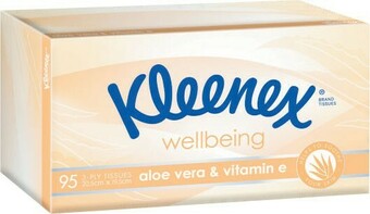 Coles Kleenex Wellbeing Facial Tissues 85 Pack or 95 Pack offer